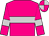 Magenta, silver hoop and armlets, quartered cap (Wynnstay Wanderers)