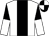 White, black panel, halved sleeves, quartered cap (B J Hooper)