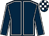 Dark blue, white seams, check cap (D J McCormack)