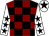 Black and maroon check, white sleeves, black stars, white cap, black star (Jim Fyffe & Stacey McQueen)