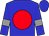 Blue, red ball, grey bars on sleeves (Jay Bernardini)