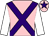 Pink, purple cross belts, white sleeves, pink cap, purple star (Three Generations)