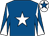 Royal blue, white star, diabolo on sleeves, white cap, royal blue star (Steve Clarke & Partners 3)