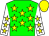 Green, yellow stars, yellow stars on white sleeves, yellow cap (Carlos Inirio)