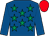 Royal blue, emerald green stars, royal blue sleeves, red cap (Sean Joseph Allen)