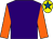 Purple, orange sleeves, yellow cap, royal blue star (P Grogan)
