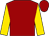 Burgundy, gold circled gold 'v', gold sleeves (Darren Viands)