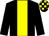 Black, yellow stripe, check cap (Mr Ian G M Dalgleish)
