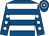 Royal blue, white hoops, royal blue sleeves, white spots (Mr And Mrs Mark Tracey)