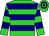 Lime green, navy blue hoops (Judith Johnston)