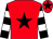 Red, black star, black and white hooped sleeves, red cap, black star (Aykroyd And Sons Ltd)