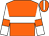 Orange, white hoop, white sleeves, orange armband, orange cap, white stripe (Messrs E G Bouwer & G D Smith)