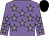 Mauve body, grey stars, mauve arms, grey stars, black cap (B de Montzey)
