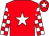 Red, white star, checked sleeves, red cap, white star (Planters (leicester) Limited)