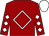 Burgundy, white diamond frame, white diamonds on sleeves, white cap (William Clifton, Jr)
