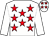 White, red stars, white sleeves, red stars on cap (Strawberry Bar Nua Syndicate)
