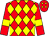Red and yellow diamonds, red sleeves, yellow armlets and diamonds on cap (Mr Alan J Brown)
