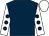 Dark blue, white sleeves, dark blue spots, white cap (The Autism Rockers)