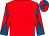 Red, red and royal blue diabolo on sleeves, quartered cap (High Moor Racing 4)