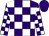 Purple and white blocks, purple cap (Victor Carrasco, Jr)