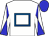 White, royal blue hollow box, blue diabolo on white sleeves, blue cap (Virginia Kraft Payson LLC)