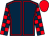 Dark blue, red seams, checked sleeves, red cap (London Scots For Doddie)
