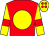 Red, yellow disc, yellow sleeves, red armlets and spots on yellow cap (Mr John Nicholson)