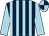 Dark blue and light blue stripes, light blue sleeves, quartered cap (Mrs B M Ayres, S R Holt & Mrs W Mole)