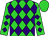 Lime, purple diamonds, lime cap (Honors Stable Corp)