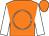 Fluorescent orange, white circle, white sleeves (Sawyer Cattle Company)