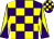 Purple and yellow check, yellow and purple diabolo on sleeves (Mr Derek J Willis)