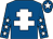 Royal blue, white cross of lorraine, royal blue sleeves, white stars, royal blue cap, white star (Gempro)
