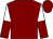 Maroon, white and maroon halved sleeves (Kerry & Richard Pool)