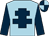 Light blue, dark blue cross of lorraine & sleeves, quartered cap (Donal A Hayes)