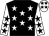 Black, white stars, white sleeves, black stars, white cap, black stars (Kevin Galvin)