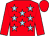 Red, light blue stars, red sleeves and cap (Oliver Barden)