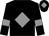 Black, grey diamond, armlets and diamond on cap (Mr D C O'Brien)