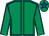 Emerald green, royal blue seams, royal blue star on cap (Timothy Nuttall)