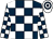 Dark blue and white check, white and dark blue hooped cap (Owners For Owners: Melekhov)