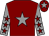 Maroon, grey star, grey sleeves, maroon stars, maroon cap, grey star (Mr A P Griffin)