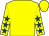 Yellow, royal blue stars on sleeves, yellow cap (Mrs M A Condon)