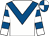 White, royal blue chevron, hooped sleeves, royal blue and white quartered cap (Mr D J Todd)
