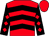 Red, black chevrons, black sleeves, red diamonds (Dale F Taylor Racing, Llc)