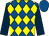 Royal blue and yellow diamonds, dark blue sleeves, royal blue cap (Mr J O Browne)