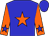 Blue, orange star, blue star on orange sleeves (David Laviolette)