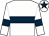 White,dark blue hoop,white sleeves,dark blue armlet,white cap,dark blue star (D F Desmond)