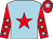 Light blue, red star, red sleeves, light blue stars, red cap, light blue star (The Ferandlin Peaches)