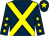 Dark blue, yellow cross belts, dark blue sleeves, yellow stars, dark blue cap, yellow star (All The Kings Ladies)