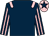Dark blue, pink epaulettes, striped sleeves, pink cap, dark blue star (Ms Mary Mullins)