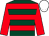 Dark green, red hoops and sleeves, white cap (Miss Jacquelynn Girasoli)